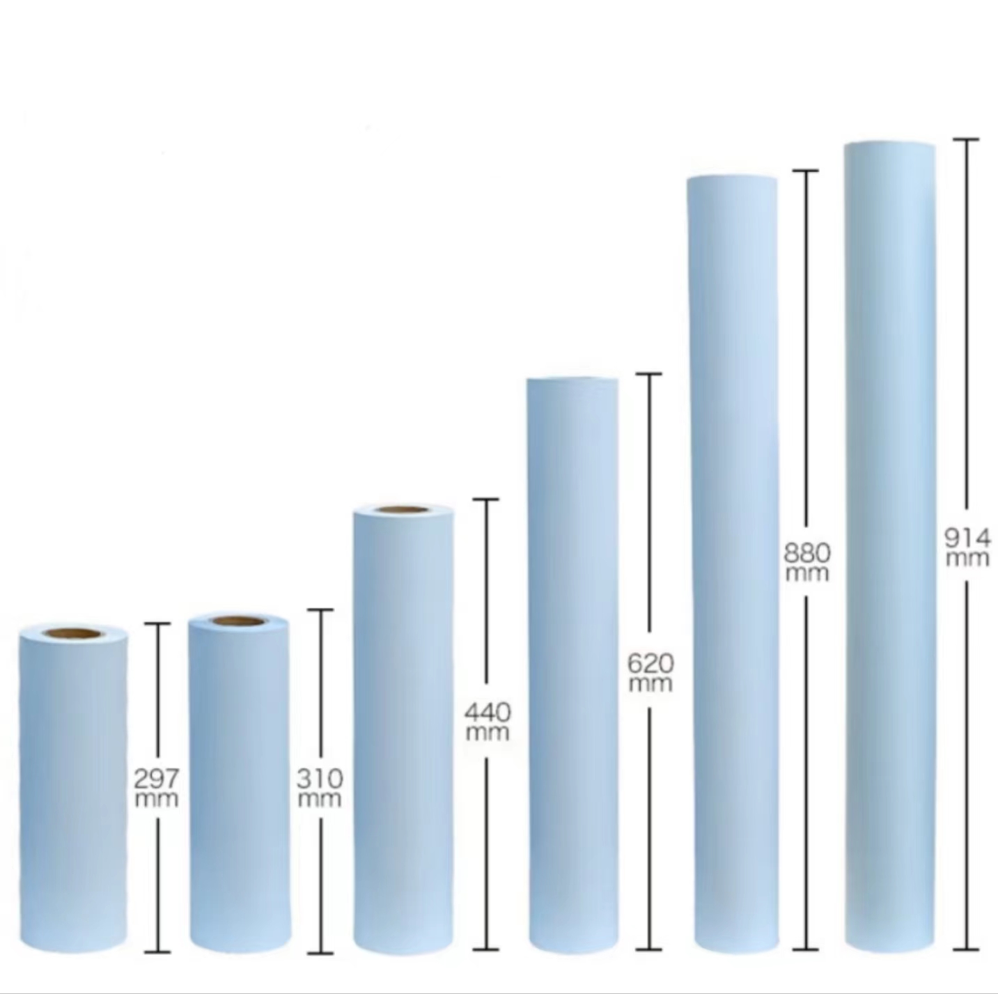 Lange opslagtijd, donkerblauwe enkelzijdige CAD-plotterpapierrol 80 g 1070 mm * 100 m